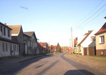 Dorfstraße in Hüselitz